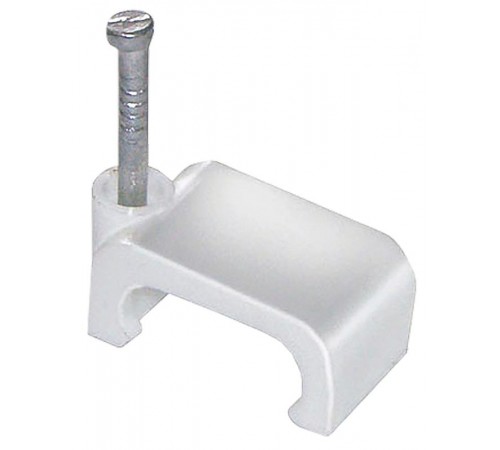 Скоба 12мм плоская пластиковая (20шт)   USK21-12-020  IEK