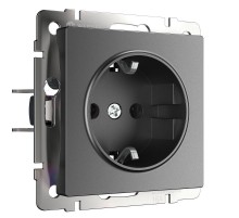W1171064/ Электроустановочные изделия - Розетка с заземлением (графит матовый)a063103 Werkel