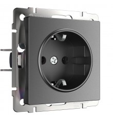 W1171064/ Электроустановочные изделия - Розетка с заземлением (графит матовый)a063103 Werkel