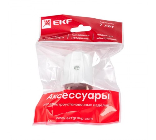 Вилка прямая без заземления белая 10А 250 В Proxima  AVP10-10-r  EKF