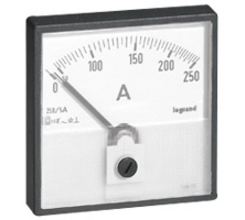 Измерительная шкала (1 круглая + 1 квадратная) для аналоговых амперметров - 0-250 A  014616  Legrand
