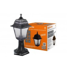 Светильник садово-парковый НТУ 04-60-001 четырехгранник, стойка, пластик, расс.пластик, серебро  SQ0330-0795  TDM