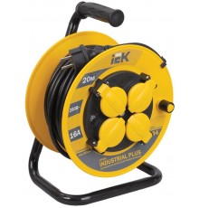 Удлинитель на катушке УК20 с т/з 4 места 2Р+PЕ/20метров 3х1,5мм2 IP44 "Industrial plus"  WKP15-16-04-20-44  IEK