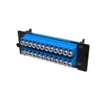 Адаптерная планка с установленными 12xLC Duplex адаптерами (aligned key) (цвет адаптера - синий), OS2, 1 HU  RNAP12L1US  DKC