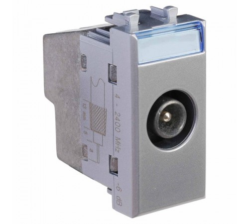 Розетка ТВ проходная "Закаленная сталь" "Avanti", 1 мод  4404511  DKC