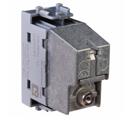 Розетка ТВ проходная "Закаленная сталь" "Avanti", 1 мод  4404511  DKC