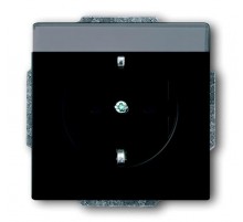 Розетка SCHUKO 16А 250В поле для надписи, Future/Axcent/Carat/Династия, черный бархат  2CKA002011A3884  ABB