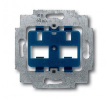 Суппорт для 2-х разъёмов фирмы ITT-Cannon RJ45 кат.5, typ 808 RJ45 Mark III, с синим цоколем, без распорок  1710-0-3100   2CKA001710A3100  ABB