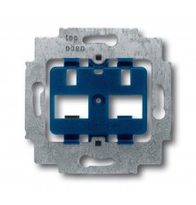 Суппорт для 2-х разъёмов фирмы ITT-Cannon RJ45 кат.5, typ 808 RJ45 Mark III, с синим цоколем, без распорок  1710-0-3100   2CKA001710A3100  ABB