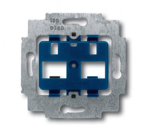 Суппорт для 2-х разъёмов фирмы ITT-Cannon RJ45 кат.5, typ 808 RJ45 Mark III, с синим цоколем, без распорок  1710-0-3100   2CKA001710A3100  ABB