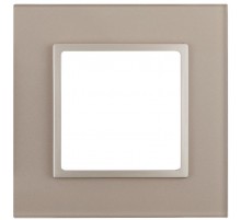 14-5101-04 Рамка на 1 пост, стекло, Эра Elegance, шампань+шамп  Б0034473  ЭРА