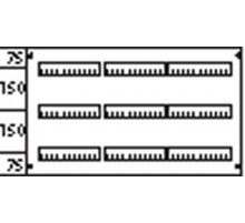 Пластрон глухой 3ряда/3 рейки -150мм  AG233  ABB