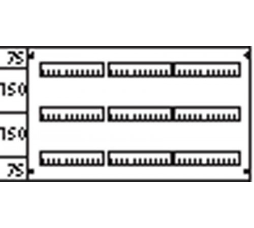 Пластрон глухой 3ряда/3 рейки -150мм  AG233  ABB