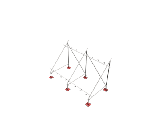 Опорная конструкция для установки нескольких солнечных панелей/коллекторов TECHNORAPTOR LIGHTFOOT  KM-TR-LTF-SSfMMPI-C  КМ - профиль