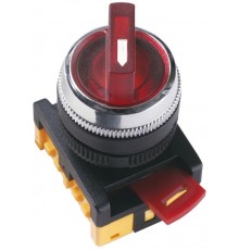 Переключатель АNС-22-2  на 2 фикс.полож.красный неон/240В I-O 1з+1р   BSW10-ANC-2-K04  GENERICA