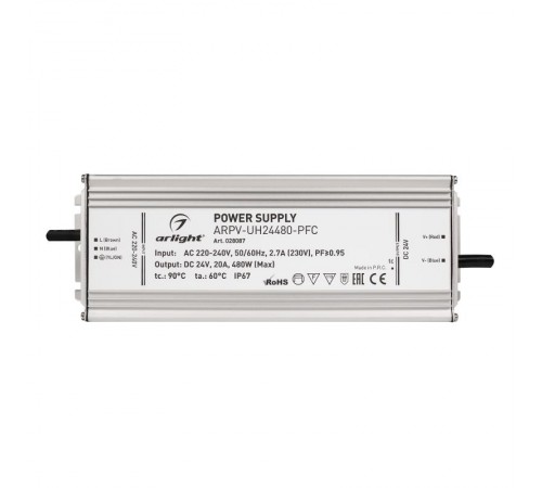 Блок питания ARPV-UH24480-PFC (24V, 20A, 480W)  028087  Arlight