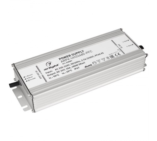 Блок питания ARPV-UH24480-PFC (24V, 20A, 480W)  028087  Arlight