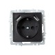 BRITE Розетка с заземлением со шторками 16А с USB A+A 3,1А РЮш10-2-БрЧ черный  BR-R14-16-U21-D31-K02  IEK