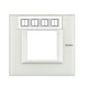 Axolute декоративные накладки прямоугольной формы, горизонтальные, цвет белое стекло, на 2+2+2+2 модуля  HA4802M4HVBB  Legrand