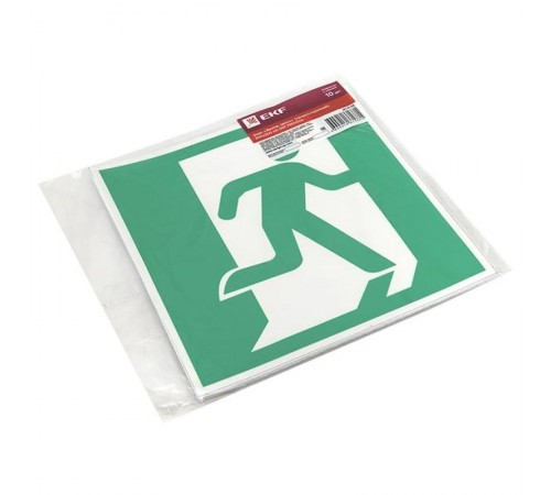 Знак "Выход здесь" (правосторонний) 200х200мм PROxima  an-5-02  EKF