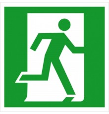 Знак "Выход здесь" (правосторонний) 200х200мм PROxima  an-5-02  EKF