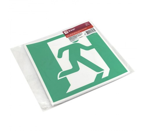 Знак "Выход здесь" (правосторонний) 200х200мм PROxima  an-5-02  EKF