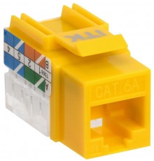 Модуль Keystone Jack кат.6A UTP 110 IDC 90град жёлтый  CS1-1C6AU-11-05  ITK
