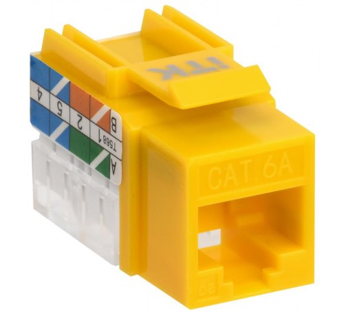 Модуль Keystone Jack кат.6A UTP 110 IDC 90град жёлтый  CS1-1C6AU-11-05  ITK