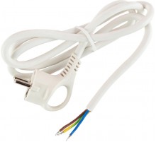 U-3x1,5-1,5m-W Шнур питания с вилкой с/з ПВС 3x1,5 1,5м белый  Б0048704  ЭРА