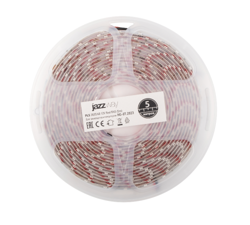 Лента светодиодная LED PLS 2835/60 6Вт 12В красный IP65 5м  5000339  Jazzway