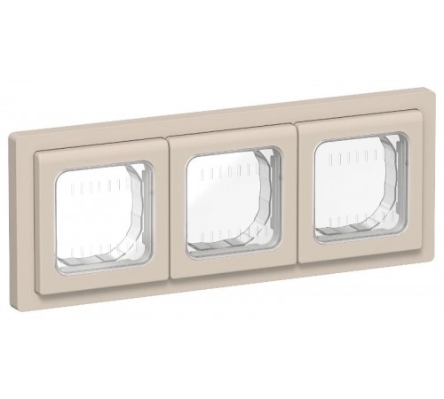 FLITE Рамка 3-местная IP55 Рпро-3-55-ФлЛ льняной  FI-M30-32-55-K88  IEK