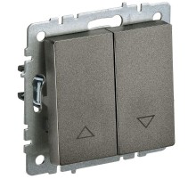 BRITE Выключатель жалюзи 10А ВС10-1-5-БрТБ темная бронза   BR-V15-0-10-K45  IEK