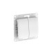 Glossa Белый Переключатель 2-клавишный, сх.6/2, 10АХ, механизм, быстрозажимные клеммы  GSL000165S  SE