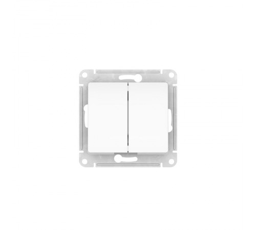Glossa Белый Переключатель 2-клавишный, сх.6/2, 10АХ, механизм, быстрозажимные клеммы  GSL000165S  SE