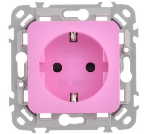 FLITE Выключатель 1-клавишный 10А ВС11-1-0-ФлПр пурпурный  FI-V10-0-10-1-K99  IEK