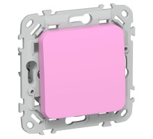 FLITE Выключатель 1-клавишный кнопочный проходной 10А ВС61-2-0-ФлПр пурпурный  FI-V18-0-10-1-K99  IEK