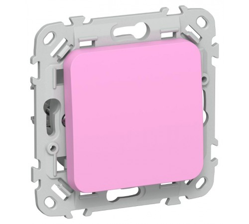 FLITE Выключатель 1-клавишный кнопочный проходной 10А ВС61-2-0-ФлПр пурпурный  FI-V18-0-10-1-K99  IEK