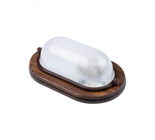 Светильник пылевлагозащищенный под лампу для ЖКХ НПБ1401 венге овал 60Вт IP54 TDM