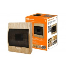 Бокс пластиковый навесной ЩРН-П-6 модулей  IP41 "Эко" (сосна)   SQ0901-0013  TDM