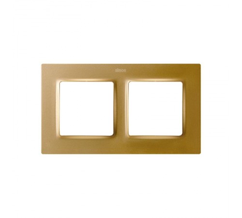 Рамка на 2 поста цвета матовое золото S82 Concept  8200627-095  Simon
