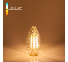 Лампа светодиодная Свеча витая F 7W 3300K E14 прозрачный (BL128)  a041017  Elektrostandard