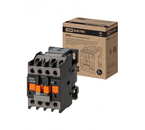 Реле промежуточное РПЛ-140М УХЛ4Б, 16А, 36В 50Гц, 4НО  SQ0701-0512  TDM