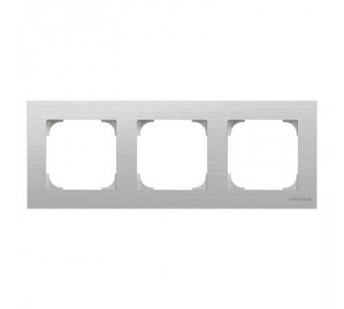 Рамка 3-постовая, серия SKY, цвет нержавеющая сталь2CLA857300A1401 ABB