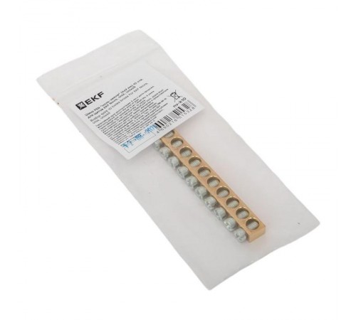 Шина PEN "ноль-земля" (6х9 мм) 10 отв. для щитов Nova, Unix, Unix65 nv-k10  EKF