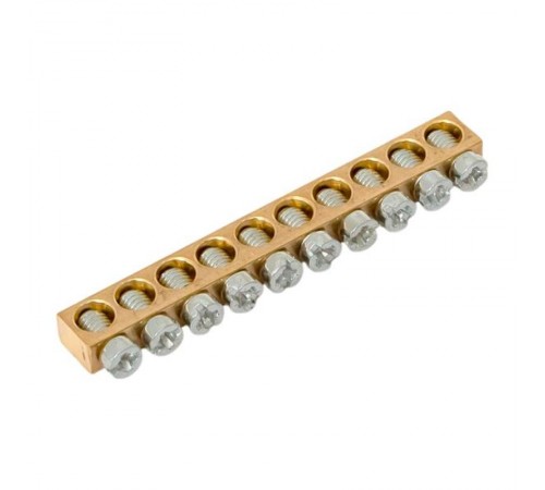 Шина PEN "ноль-земля" (6х9 мм) 10 отв. для щитов Nova, Unix, Unix65 nv-k10  EKF