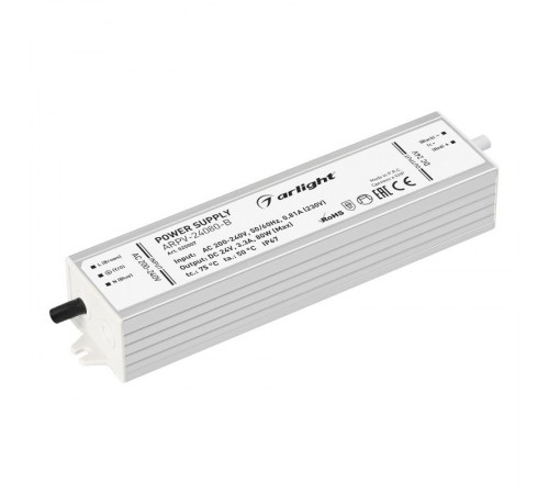 Блок питания ARPV-24080-B (24V, 3.3A, 80W) (Arlight, IP67 Металл, 3 года)  020007  Arlight