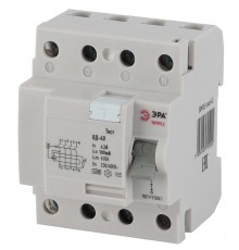 Выключатель дифференциальный (УЗО) ВД-40 (электронное) 4P 63А 100mA SIMPLE-mod-50 ЭРА SIMPLE  Б0039270  ЭРА