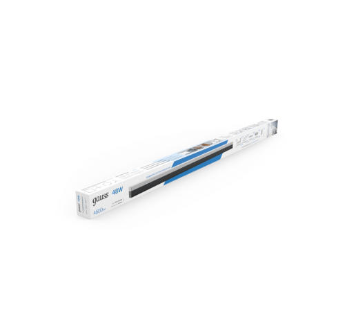 Светильник светодиодный матовый  IP40 1180*70*55мм 48W 4600Лм 6500K Shop Lighting черный 1/12  883625348  Gauss