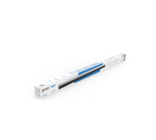 Светильник светодиодный матовый  IP40 1180*70*55мм 48W 4600Лм 6500K Shop Lighting черный 1/12  883625348  Gauss