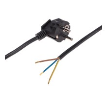 Шнур электрический с вилкой ПВС 3х1,0 мм2 1,5м (черный)  11-1318  REXANT